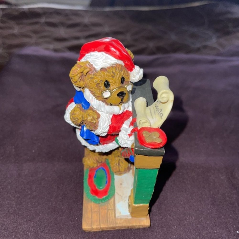 1995 HOLLYBEARY Christmas figurine /Décor